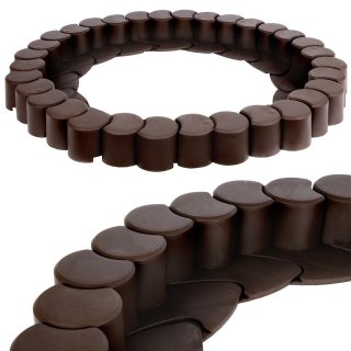 Palisada Ogrodowa Ozdobna Dekoracyjna Brązowa Obrzeże 4,1 m 32 el. VILDE