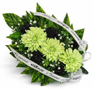 Wiązanka pogrzebowa wieniec na pogrzeb sztuczne kwiaty + własny napis