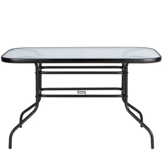 Duży szklany stół ogrodowy na taras balkon 120x70 transparentny 6 osób