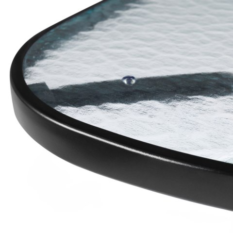 Duży szklany stół ogrodowy na taras balkon 120x70 transparentny 6 osób