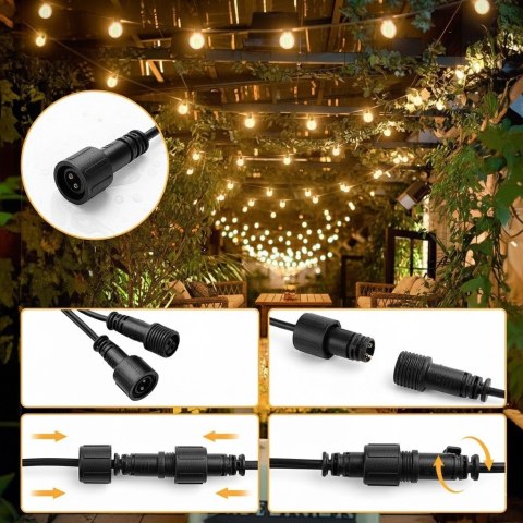 Girlanda ogrodowa świetlna łańcuch 30 x LED 20m 9 trybów lampki ogrodowe 9W