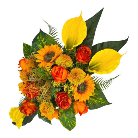 Komplet stroiki na cmentarz grób bukiet donica słoneczniki