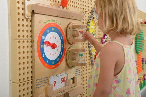 MASTERKIDZ Nauka Odczytywania Zegara Ścienna Tablica Edukacyjna Flex