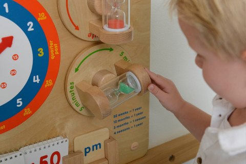 MASTERKIDZ Nauka Odczytywania Zegara Ścienna Tablica Edukacyjna Flex