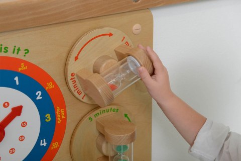 MASTERKIDZ Nauka Odczytywania Zegara Ścienna Tablica Edukacyjna Flex