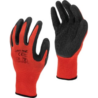 Rękawice lateks czar-czerw. l211209p, 12 par, "9", ce, lahti