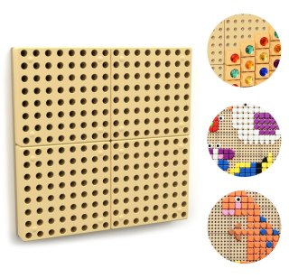 MASTERKIDZ Panel Ścienny Tablica Naukowa Kreatywna STEM + Panel Monatażowy 40 x 40 (cm)