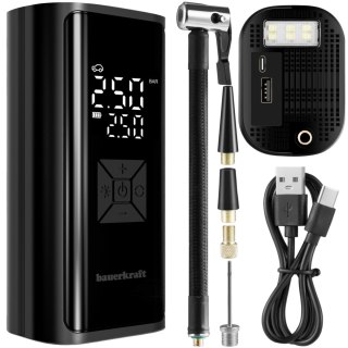 Pompka rowerowa elektryczna kompresor do opon powerbank 6000mAh latarka LED