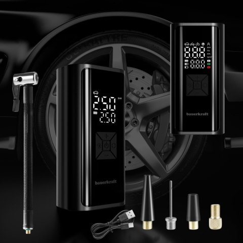 Pompka rowerowa elektryczna kompresor do opon powerbank 6000mAh latarka LED