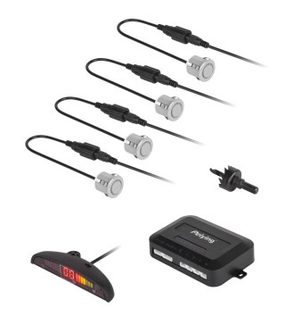 Samochodowe czujniki parkowania z wyświetlaczem (tył) Peiying ? srebrne