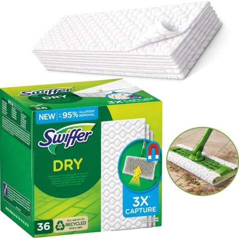 Swiffer Dry Ściereczki Podłogowe Do Mopa - Wkłady Elektrostatyczne 36 szt.