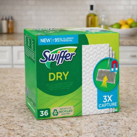Swiffer Dry Ściereczki Podłogowe Do Mopa - Wkłady Elektrostatyczne 36 szt.
