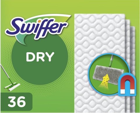 Swiffer Dry Ściereczki Podłogowe Do Mopa - Wkłady Elektrostatyczne 36 szt.