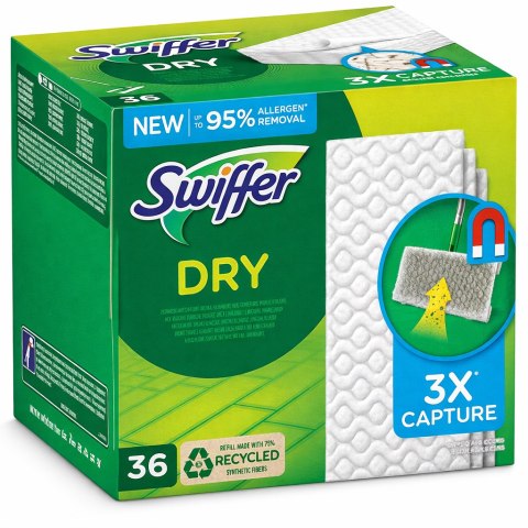 Swiffer Dry Ściereczki Podłogowe Do Mopa - Wkłady Elektrostatyczne 36 szt.