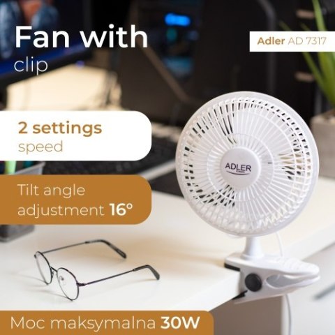AD 7317 Wentylator 15 cm z klipsem + podstawa