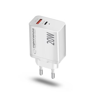 EZC105W Esperanza ładowarka sieciowa 20w usb-c pd 20w / usb-a qc 3.0 18w biała