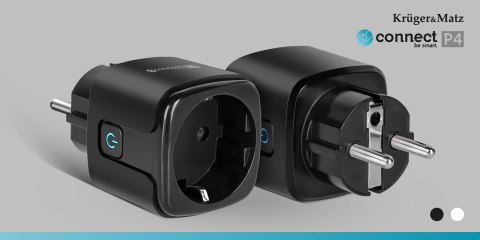 Gniazdo WiFi Kruger&Matz Connect P4 Czarne Tuya