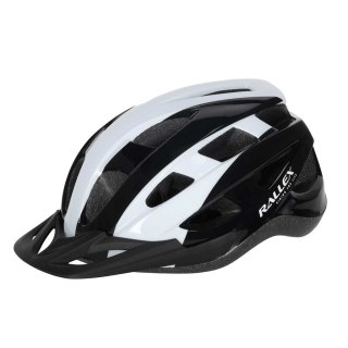 Kask rowerowy na rower RALLEX damski męski regulowany czarno-biały M 54-58cm
