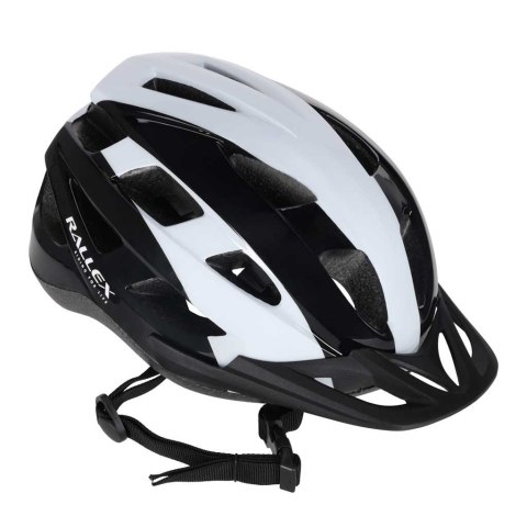 Kask rowerowy na rower RALLEX damski męski regulowany czarno-biały M 54-58cm