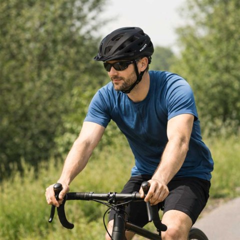 Kask rowerowy na rower RALLEX damski męski regulowany czarny M 54-58cm