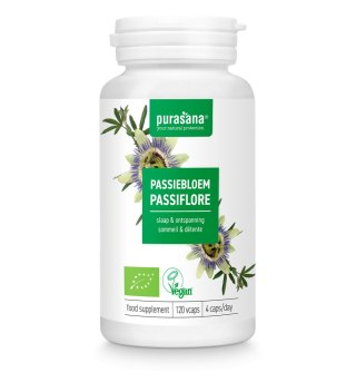PASSIFLORA EKSTRAKT BIO (125 mg) 120 KAPSUŁEK - PURASANA