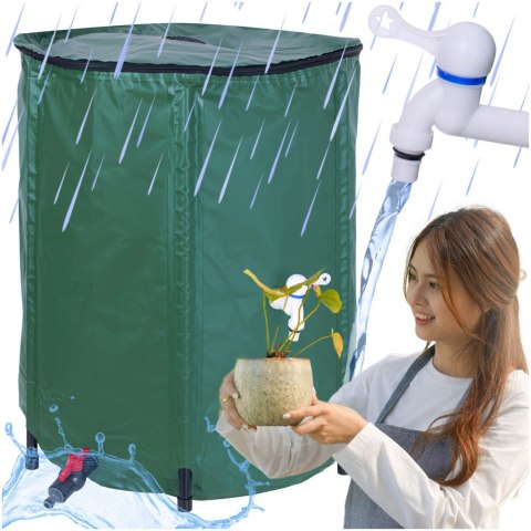 Pojemnik LUARO zbiornik na deszczówkę z kranem beczka na wodę deszczową składana 500 litrów