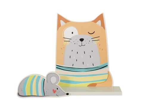 Półka do pokoju dziecięcego - Rudy kot