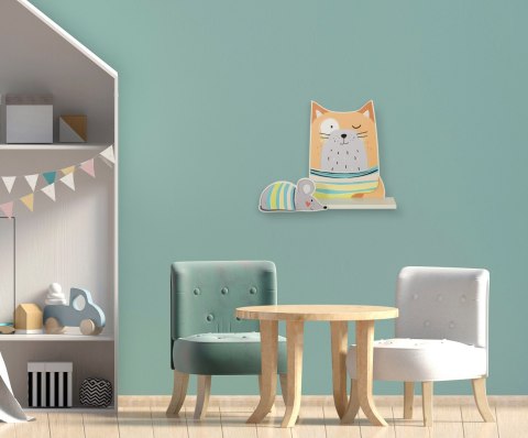 Półka do pokoju dziecięcego - Rudy kot
