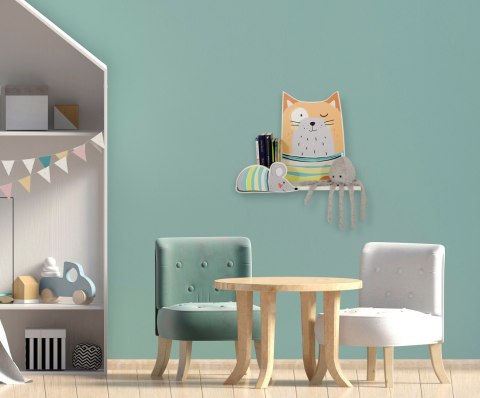 Półka do pokoju dziecięcego - Rudy kot