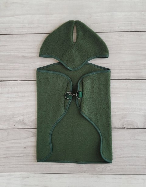 Zestaw dla Hobby Horse uniwersalny A4 i A5: polarowa derka + nauszniki - butelkowa zieleń