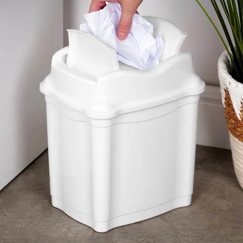 Kosz na Śmieci Plastikowy Biały 5 L ORION Wytrzymały i Pojemny
