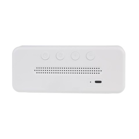 Zegar z alarmem i funkcją termometru, GreenBlue, biała obudowa, GB397