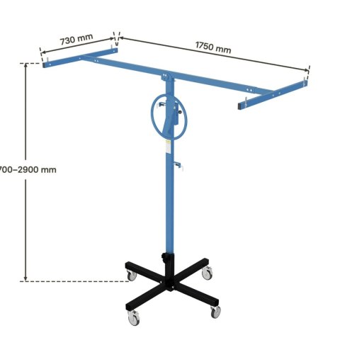 Podnośnik do płyt gipsowych GK do Regipsu OSB Regulowany 170-290 cm do 40kg