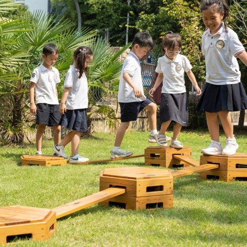 CLASSIC WORLD EDU Drewniany Tor Równoważnia XXL Ścieżka Ruchowa Motoryczna