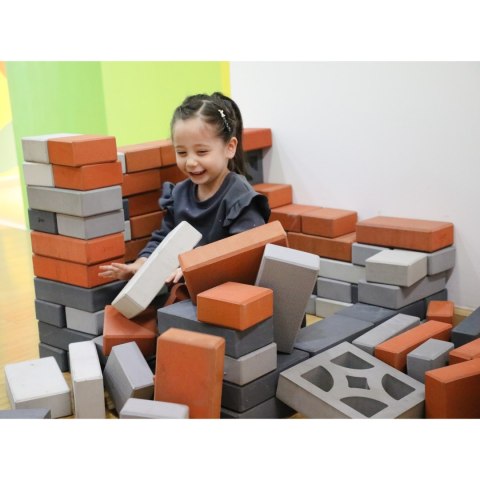 CLASSIC WORLD Mega Klocki Konstrukcyjne z Miękkiej Pianki EVA Zestaw Dach i Okna 38 el.