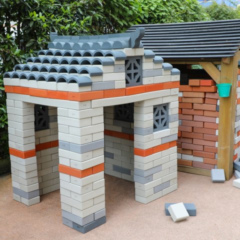 CLASSIC WORLD Mega Klocki Konstrukcyjne z Miękkiej Pianki EVA Zestaw Dach i Okna 38 el.