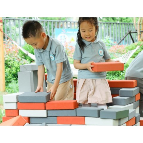 CLASSIC WORLD Mega Klocki Konstrukcyjne z Miękkiej Pianki EVA Zestaw Dach i Okna 38 el.