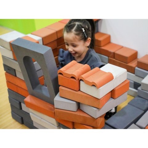 CLASSIC WORLD Mega Klocki Konstrukcyjne z Miękkiej Pianki EVA Zestaw Dach i Okna 38 el.