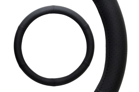 Pokrowiec skórzany perforowany nakładka na kierownicę samochodową m 37-39cm amio-01766