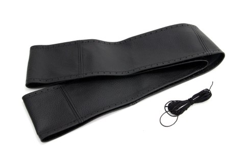 Pokrowiec sznurowany skórzany na kierownicę samochodową m 43-45cm amio-01763