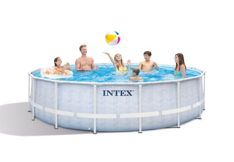 Basen ogrodowy stelażowy Chevron Prism Frame 488x122 cm zestaw INTEX 26746 NP