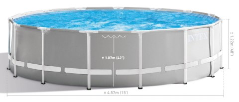 Basen ogrodowy stelażowy Prism Frame 457x122 cm INTEX 26726 NP