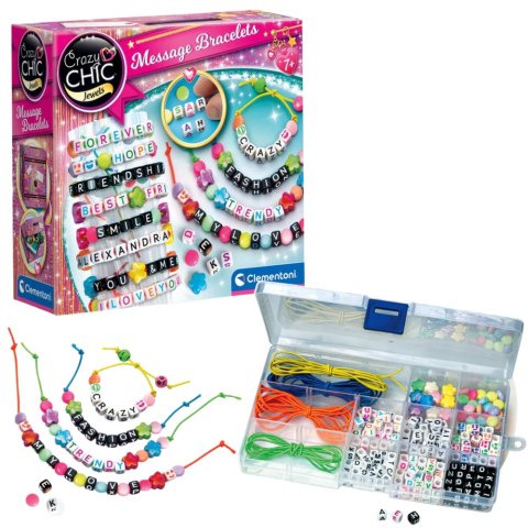 Crazy Chic Zestaw Koralików Bransoletki z Wiadomością Clementoni 18640