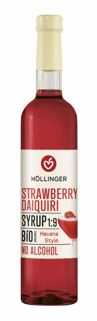 SYROP DO DRINKÓW I KOKTAJLI STRAWBERRY DAIQUIRI BIO 500 ml - HOLLINGER