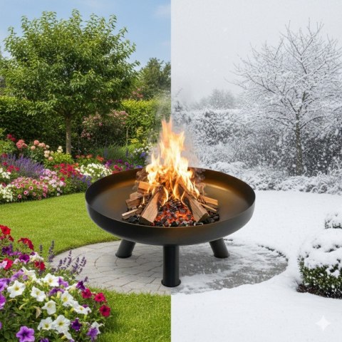 Duże solidne palenisko ogrodowe żeliwne 60cm idealne do ogniska