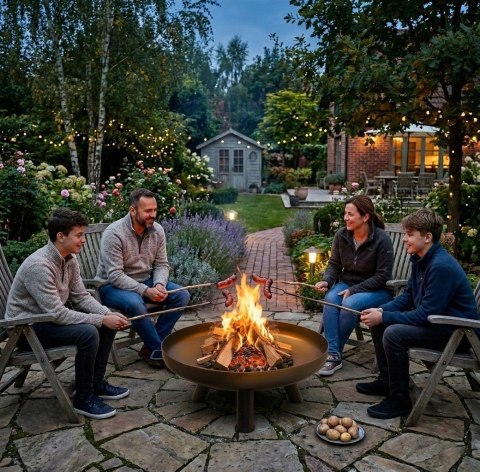 Duże solidne palenisko ogrodowe żeliwne 60cm idealne do ogniska