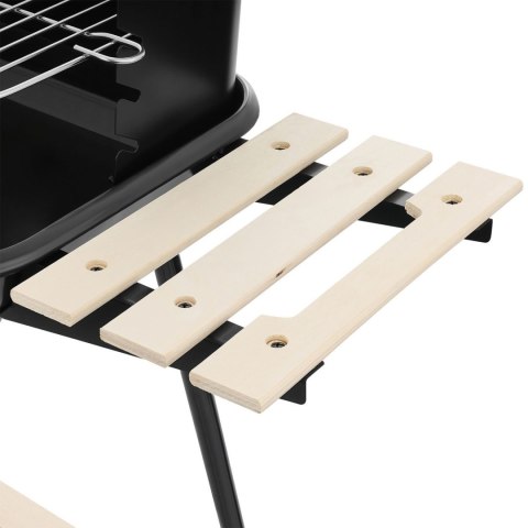 Grill węglowy ogrodowy na kółkach z 3 półkami