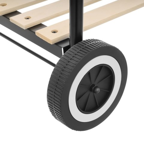 Grill węglowy ogrodowy na kółkach z 3 półkami