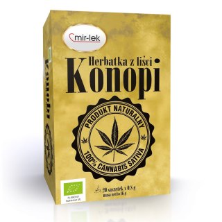 HERBATKA LIŚĆ KONOPI BIO (20 x 0,8 g) 16 g - MIR-LEK