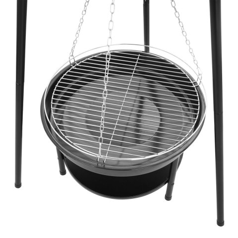 Palenisko trójnóg duży grill ogniskowy ogrodowy wiszący 2w1